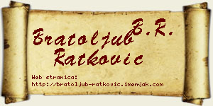 Bratoljub Ratković vizit kartica